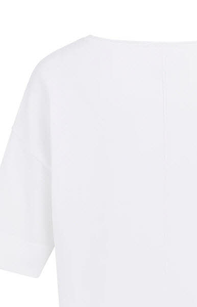 Yaya T-Shirt oversized Feinstrick weiß