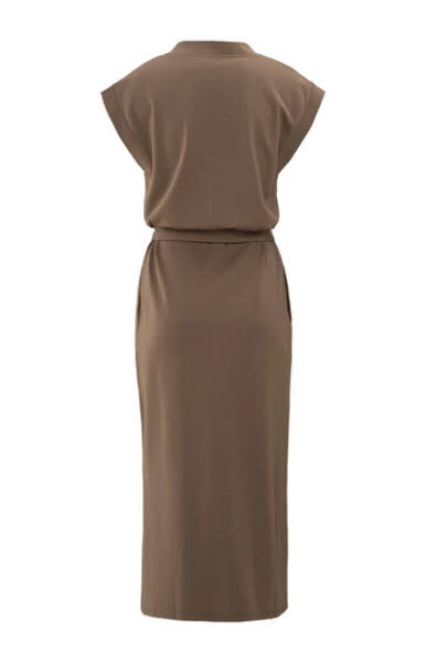 Yaya Kleid mit V-Ausschnitt und Bindegürtel