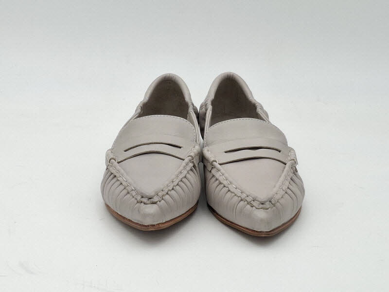 Rebecca White Slipper Wash Nappa Linen.