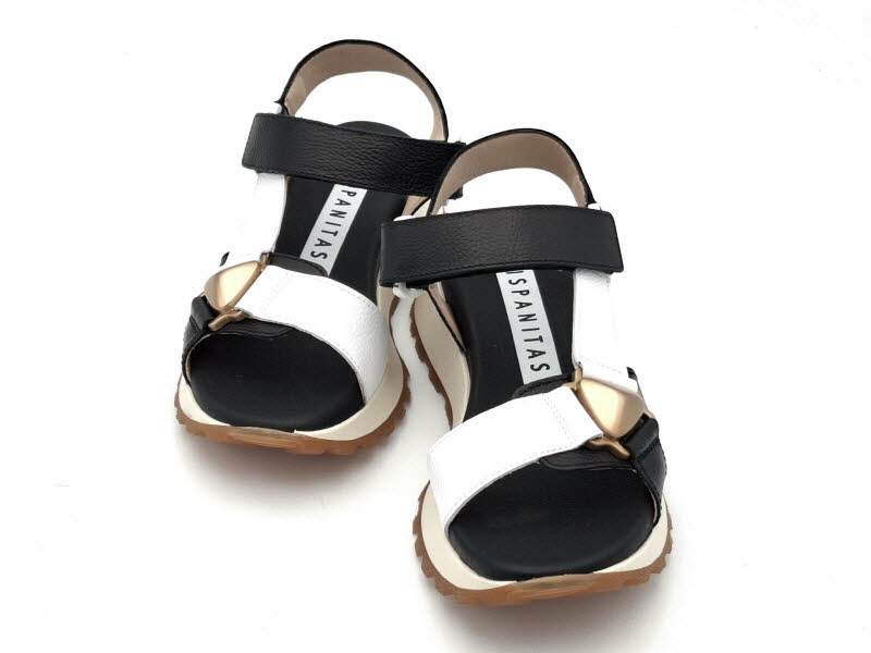 Hispanitas Sandale Maui schwarz/weiß