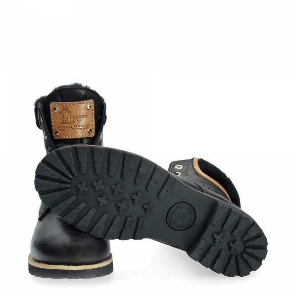 Panama Jack Boot Lammfell schwarz