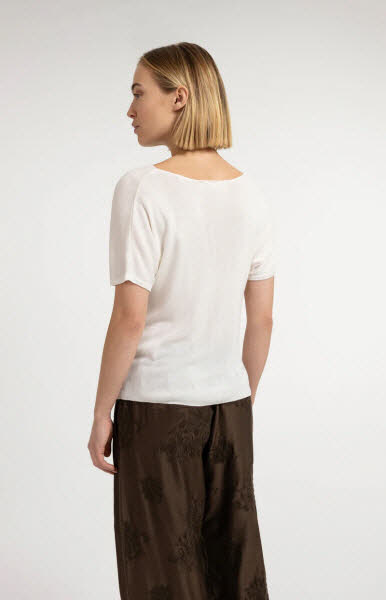 Yaya Strick-Shirt Lyocell weiß