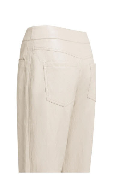 Yaya Hose Lederimitat Pure Cashmere Grey