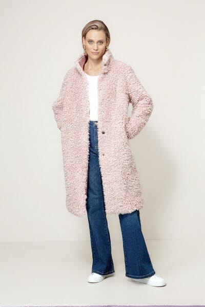 CATNOIR Mantel Fake Fur - Mauve