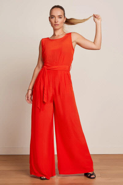 King Louie Exota BV Frida Jumpsuit Sista Fire Red