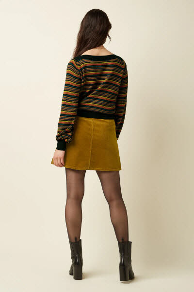 King Louie Exota BV Garbo Skirt Corduroy Golden Brown