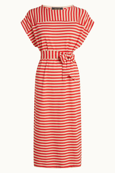 King Louie Exota BV Vera Dress Chopito Stripe Fire Red
