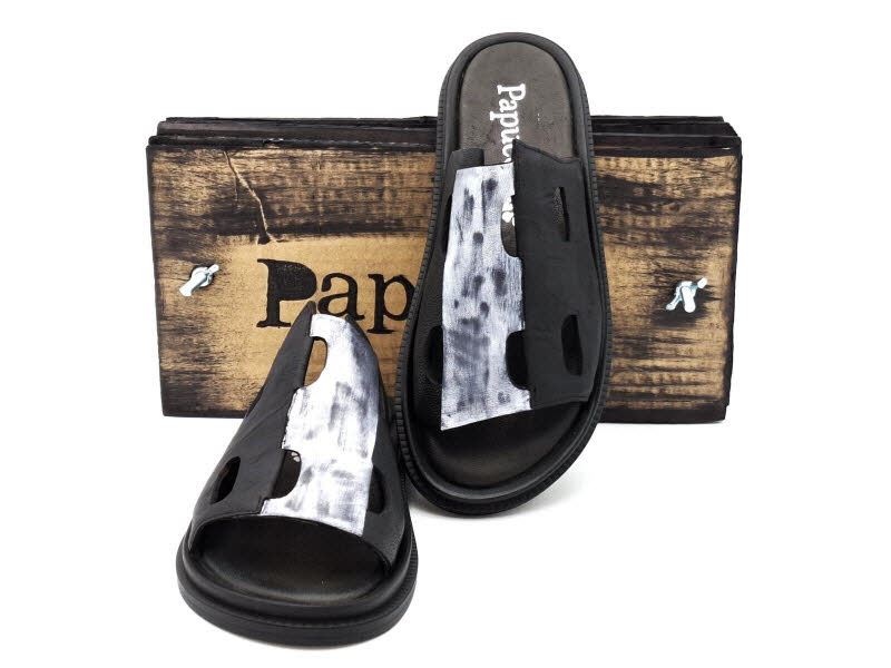 Papucei SC ANGELA INTERNATIONAL SRL Cora Pantoffel Black Silver
