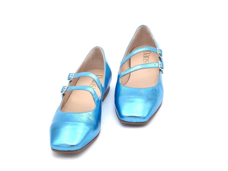Dansi Dycsamon Calzados, SL Ballerina 2 Riemchen azul