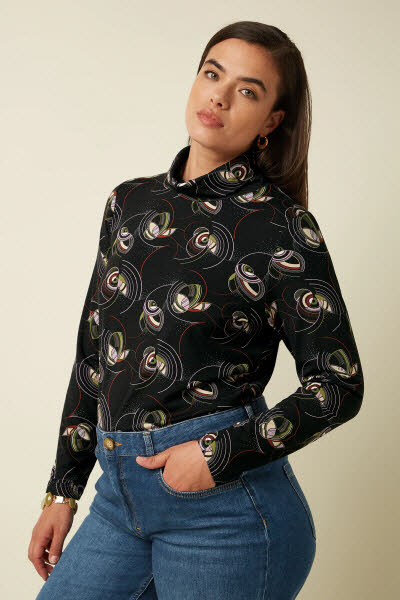 King Louie Exota BV Rollneck Top Dolly - black