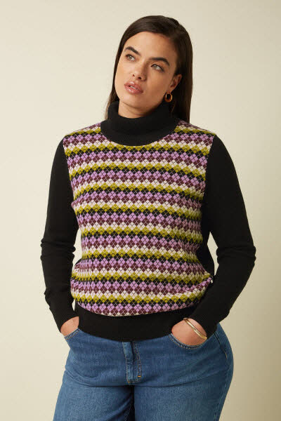 King Louie Exota BV Rollneck Top Chicago Black