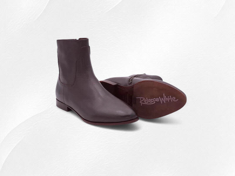 Rebecca White Stieflette Velvet Nappa darkbrown