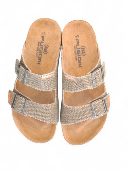 FUSION Emil Herrenpantoffel Jute olive