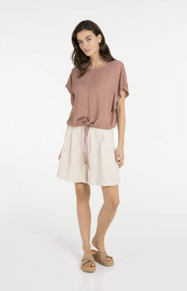 Yaya Shirt mit Knoten - Burlwood pink