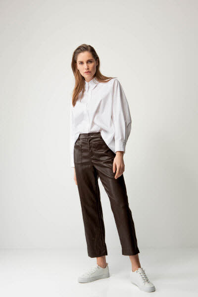 CATNOIR Hose vegan Leather chocolate