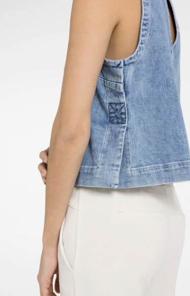 Yaya Oberteil ärmellos Denim