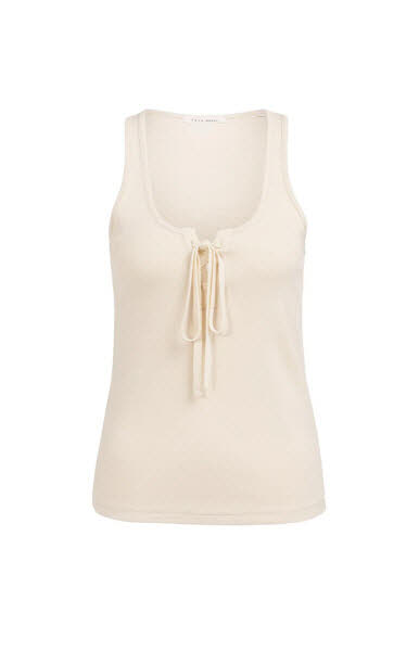 Yaya Top mit Schnürung - cloud cream