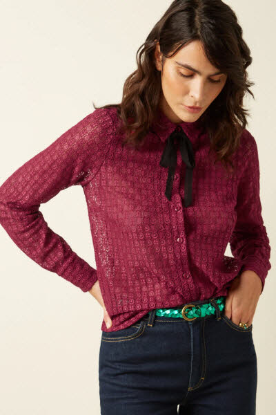 King Louie Exota BV Elia Blouse beaujolais red