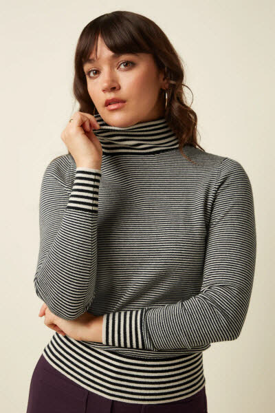 King Louie Exota BV Rollneck Top Sere Black