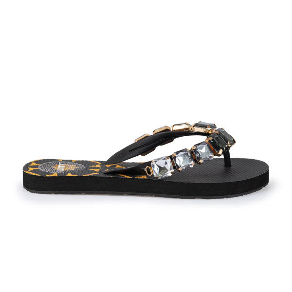 L.A. Waters BLACK DEGRADE' SLIPPERS