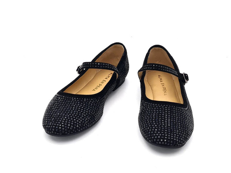 AlmaEnPena Ballerina Suede Black