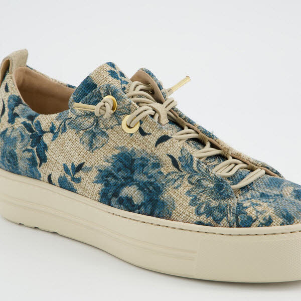 PAUL GREEN Sneaker Canvas Flower Blue