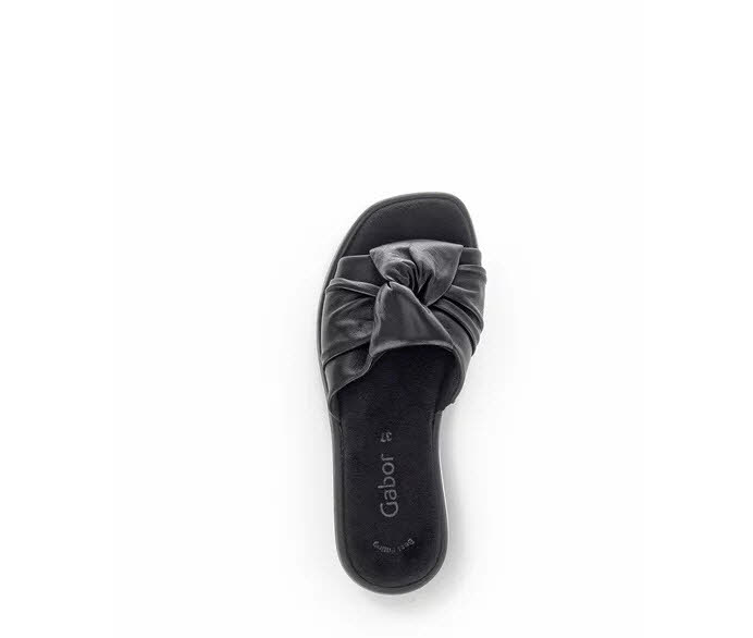 Gabor Pantoffel flach schwarz