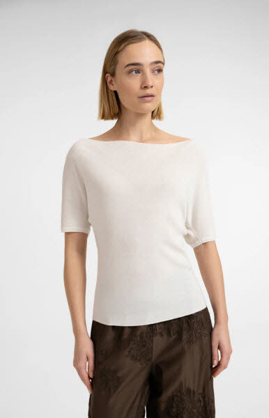 Yaya Strick-Shirt Lyocell weiß