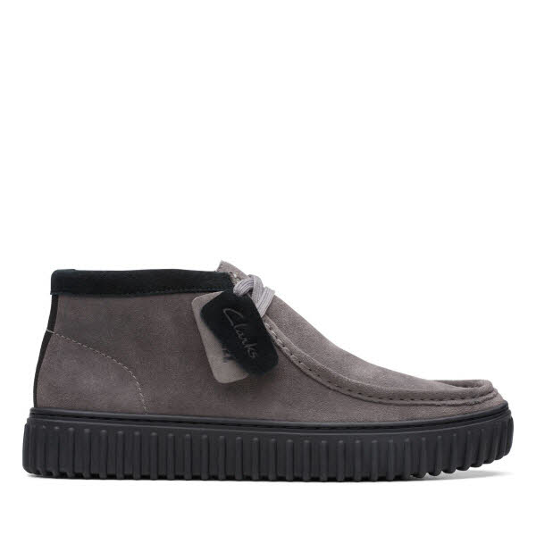 CLARKS Torhill Hi Dark Grey Suede