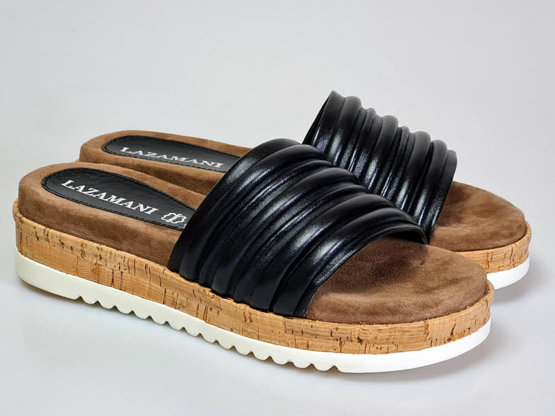 Lazamani Pantoffel schwarz