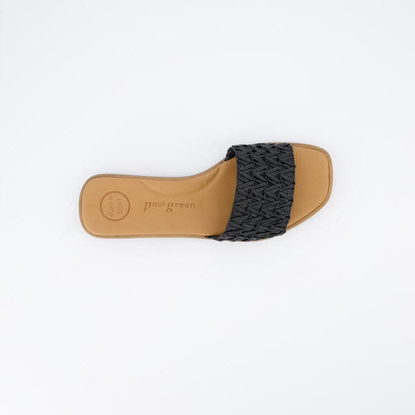 PAUL GREEN Pantoffel Zick Zack Black