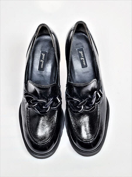 PAUL GREEN Pumps Knautschlack Kette