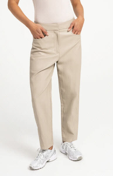 Yaya Hose Lederimitat Pure Cashmere Grey