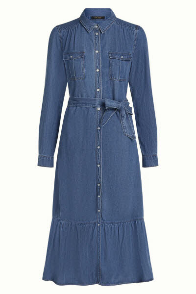 King Louie Exota BV Olive Ruffle Dress Monrose DenimBlue