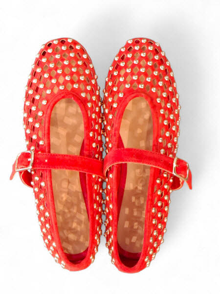 Inuovo Ballerina gelocht mit Nieten - Flame