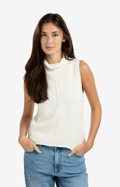 Yaya Sleeveless sweater off white