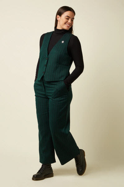 King Louie Exota BV Federica Pants Dale Chevron PineGreen