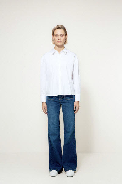 CATNOIR Bluse Cotton Stretch - white