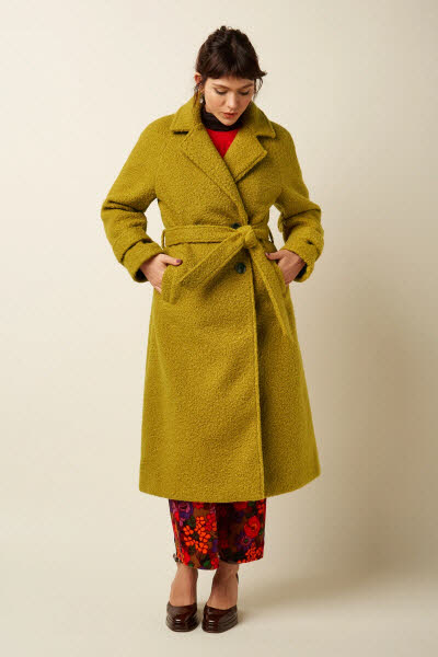 King Louie Exota BV Maura Coat Chopsui Curry yellow