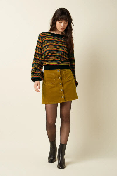 King Louie Exota BV Garbo Skirt Corduroy Golden Brown