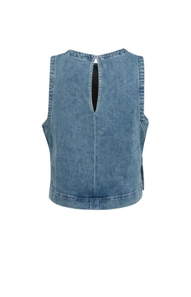 Yaya Oberteil ärmellos Denim