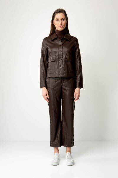 CATNOIR Hose vegan Leather chocolate