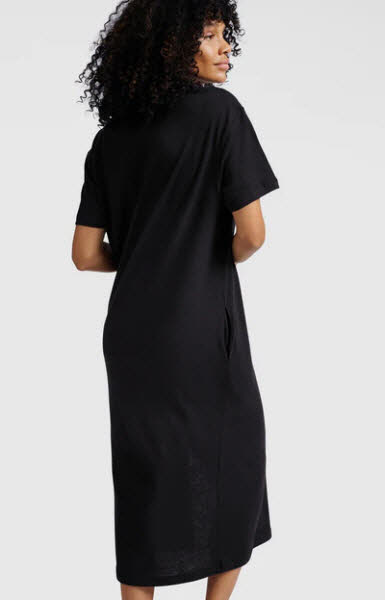 Yaya T-Shirt-Kleid aus Leinenmischung mit kur