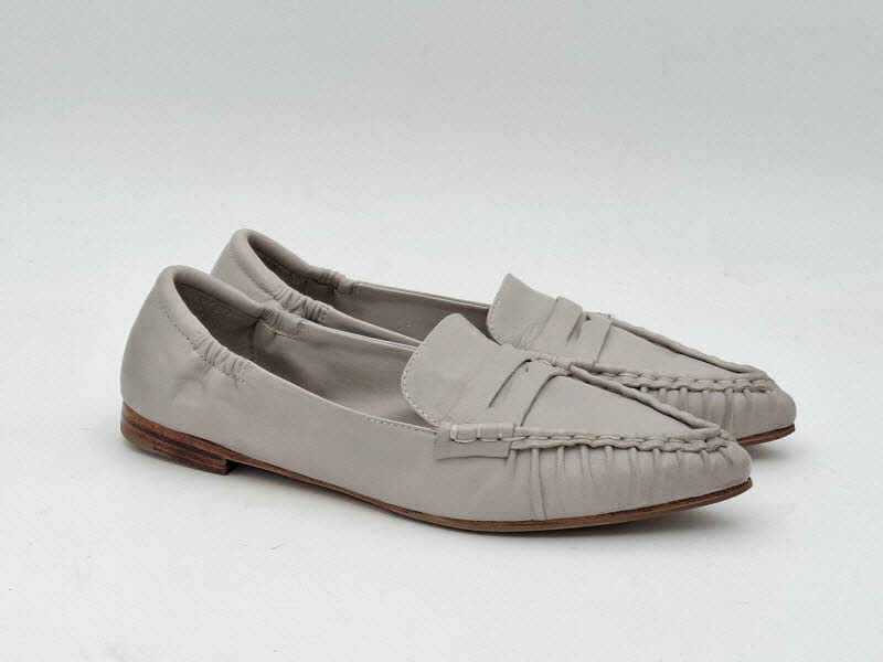 Rebecca White Slipper Wash Nappa Linen.