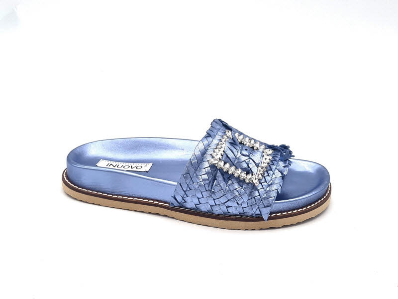 Inuovo Pantoffel Metallic Blue
