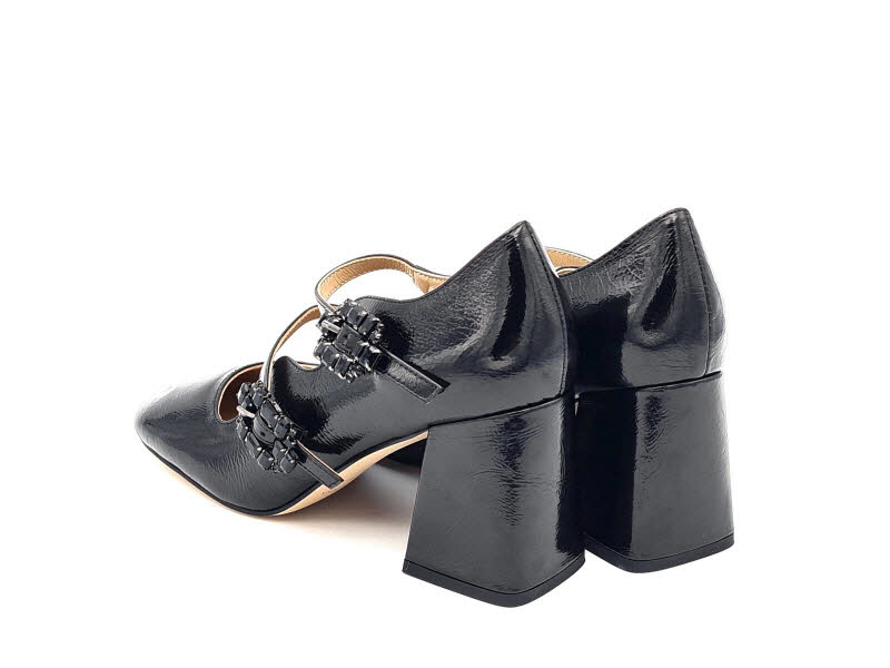 AlmaEnPena Pumps Blockabsatz Charol Black