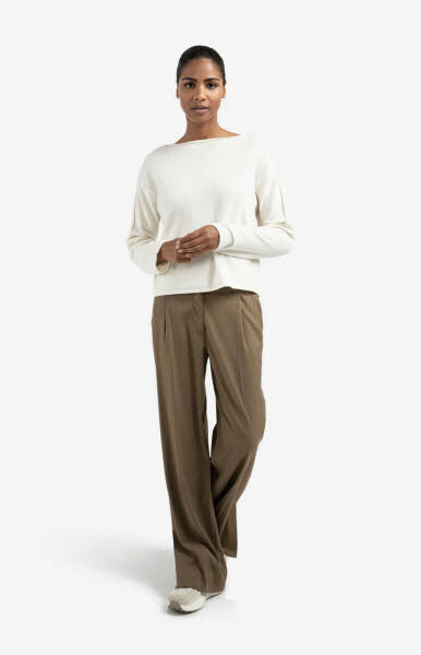 Yaya Pullover U-Boot-Ausschnitt off white