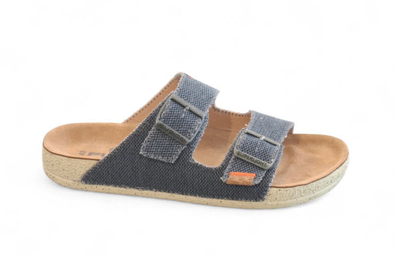 FUSION Emil Herrenpantoffel Jute navy