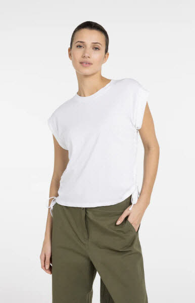 Yaya Shirt Kordelzüge weiß