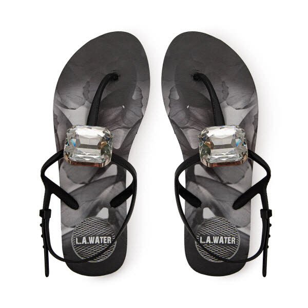 L.A. Waters DIAMOND BLACK SANDAL